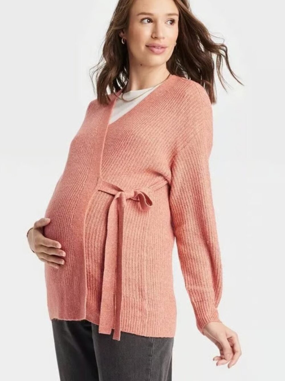 Isabel Maternity by Ingrid & Isabel Dusty Rose Wrap Cardigan
